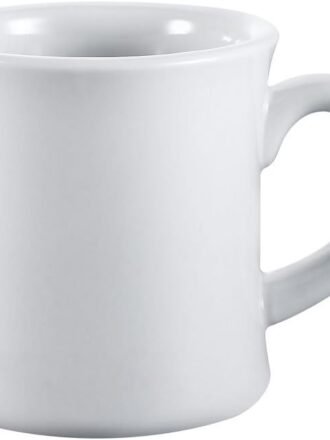 12-Ounce Porcelain Round Coffee Mug, 3-1/2 by 4-Inch, Super White, Box of 36