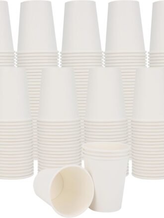 Coffee Cups, 120 Pack 8 Oz Paper Cups, Disposable Paper Coffee Cups 8 Oz, Hot White Water Cups, Disposable Cups for Juice Water Tea, Using for Party Home Office Travel
